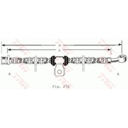 Brake Hose TRW PHD195 OE Ref 01464-SF1-952