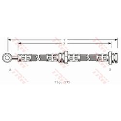 Brake Hose TRW PHD215 OE Ref 26531AA001