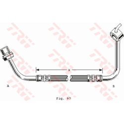 Brake Hose TRW PHD253 OE Ref 86VB-2078-FA