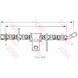Flexible de frein TRW PHD370 pour HONDA PRELUDE OE 46411-SS0-004