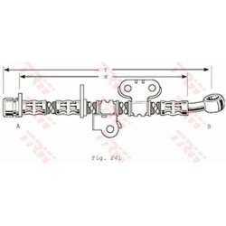 Flexible de frein TRW PHD375 pour HONDA LEGEND, PRELUDE OE 46411-SP0-004