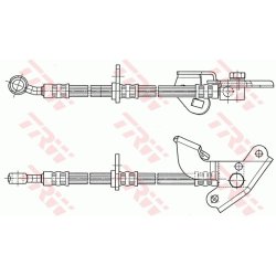 Flexible de frein TRW PHD583 pour HONDA CITY, JAZZ OE 01464-SAA-G00 TRW