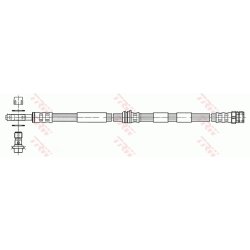 Flexible de frein TRW PHD938 pour AUDI, SEAT, SKODA, VW OE 1J0611701C TRW