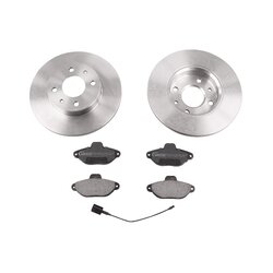 Kit de disques de frein VAICO V24-1174 pour FIAT, FORD 500, KA OE 77364635 VAICO