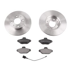 Kit de disques de frein VAICO V24-1174 pour FIAT, FORD 500, KA OE 77364635 VAICO
