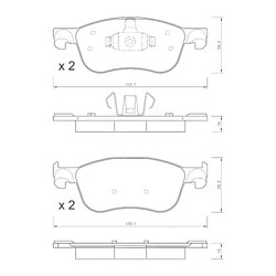 Jeu de plaquettes de frein VAICO V25-2114 pour FORD FIESTA OE 2095160 VAICO