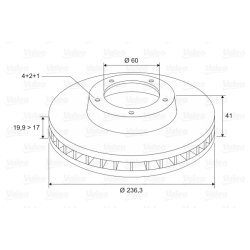 Brake Disc VALEO 186188 OE Ref 569014