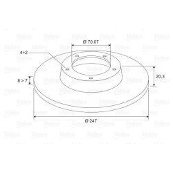 Brake Disc VALEO 186196 OE Ref 424699