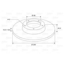 Brake Disc VALEO 186306 OE Ref 7700800002