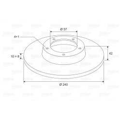 Disque de frein VALEO 186594 pour HOLDEN, VAUXHALL OE 569108