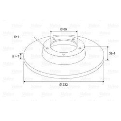 Brake Disc VALEO 186597 OE Ref 1763423