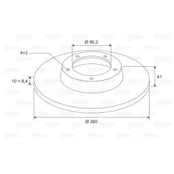 Brake Disc VALEO 186647 OE Ref MB699288