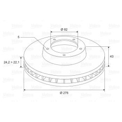 Brake Disc VALEO 186709 OE Ref 1456667
