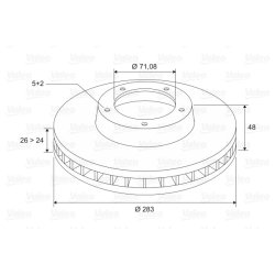 Brake Disc VALEO 186746 OE Ref 4249L3