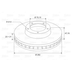 Brake Disc VALEO 186778 OE Ref 45251S2HN00
