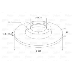 Brake Disc VALEO 186801 OE Ref 1140278