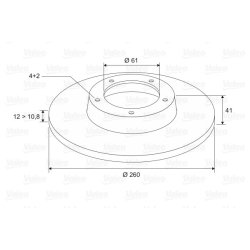 Brake Disc VALEO 186802 OE Ref 402065236R