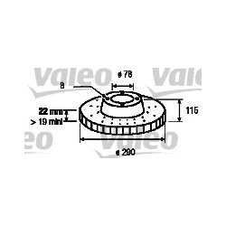 Brake Disc VALEO 187061 OE Ref 5010260609