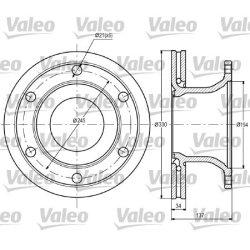 Brake Disc VALEO 187091 OE Ref 5010422263