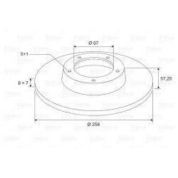 Brake Disc VALEO 197036 OE Ref 1694230312