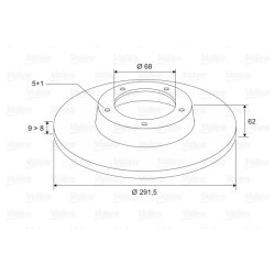 Brake Disc VALEO 197106 OE Ref 432069W000