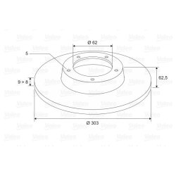 Brake Disc VALEO 197112 OE Ref 4243142040