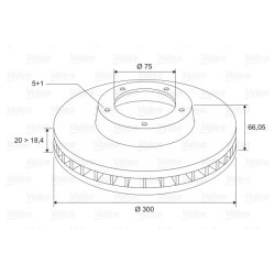 Brake Disc VALEO 197158 OE Ref 34216764653