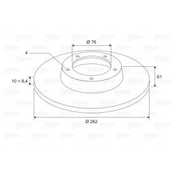Brake Disc VALEO 197342 OE Ref 5841138300