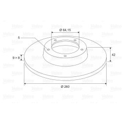 Brake Disc VALEO 197343 OE Ref 42510SMGE20