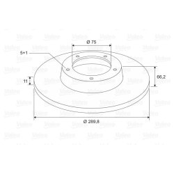 Brake Disc VALEO 197607 OE Ref 34216792225