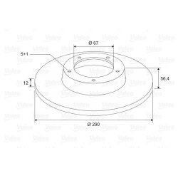 Disque de frein VALEO 197635 pour MERCEDES CLASSE E OE 2104230512