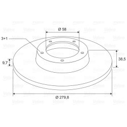Brake Disc VALEO 197691 OE Ref 4514210112