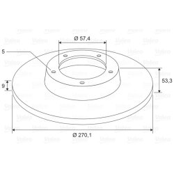 Brake Disc VALEO 197719 OE Ref 4509553