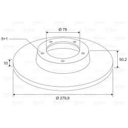 Brake Disc VALEO 197734 OE Ref 34209804830