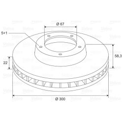 Brake Disc VALEO 197746 OE Ref 2214231212