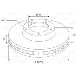 Brake Disc VALEO 197799 OE Ref DF7133251