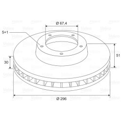 Brake Disc VALEO 197807 OE Ref 569063