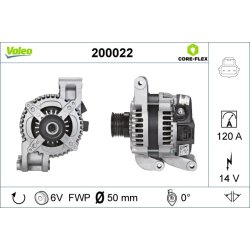 Alternateur VALEO 200022 pour FORD, VOLVO OE 1256552 VALEO