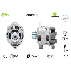 Alternateur VALEO 200119 pour VAUXHALL, RENAULT, OE 4403214
