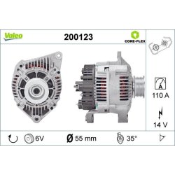 Alternator VALEO 200123 OE Ref 7700416958