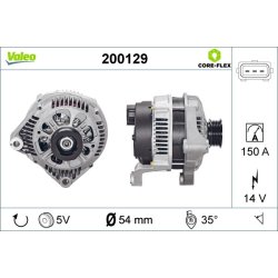 Alternator VALEO 200129 OE Ref 12312248296
