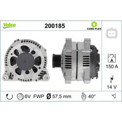 Alternator VALEO 200185 OE Ref 5702AR