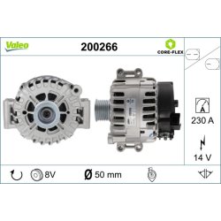 Alternateur VALEO 200266 pour BMW 7, X6 OE 12317573754 VALEO