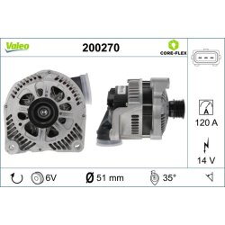 Alternator VALEO 200270 OE Ref 1433265