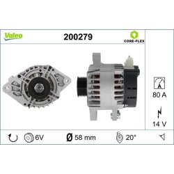 Alternator VALEO 200279 OE Ref 5702H2