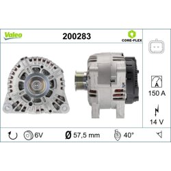 Alternator VALEO 200283 OE Ref 5702F3