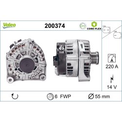 Alternateur VALEO 200374 pour BMW Série 5, X3, référence d'origine 12318507625