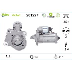 Démarreur VALEO 201227 pour FORD OE 1687623