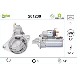 Démarreur VALEO 201230 pour FORD OE 1776538