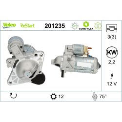 Démarreur VALEO 201235 pour VAUXHALL, RENAULT, OE 95524200 VALEO